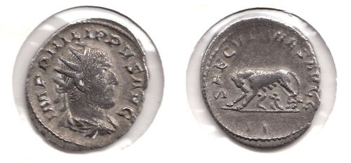 Kommission-Phillipus I. Arabs - Antoninian-Wölfin