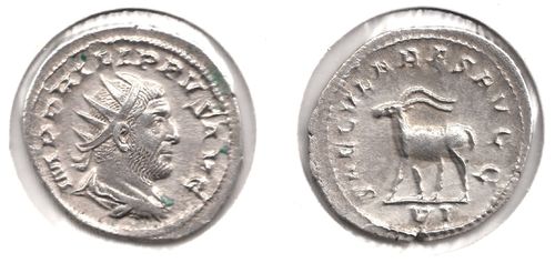 Kommission-Phillipus I. Arabs - Antilope - AR-Antoninian