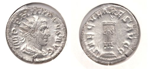 Kommission-Phillipus I. Arabs - AR Antoninian-Cippus