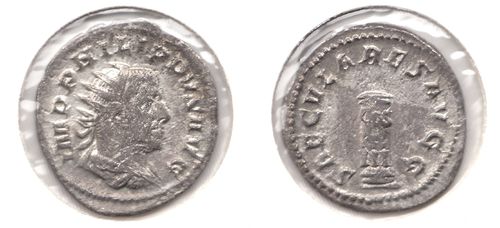 Kommission-Phillipus I.Arabs - AR Antoninian-Cippus