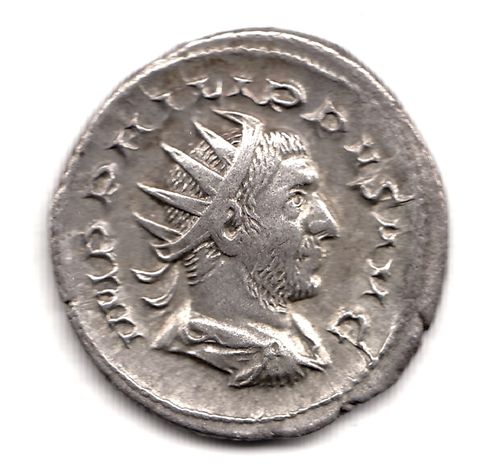 Kommission-Phillipus I. Arabs - Silber Antoninian-Wölfin.