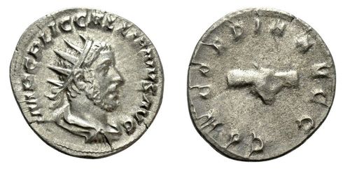 Kommission-Gallienus -AR-Antoninian-Concordia-Handschlag