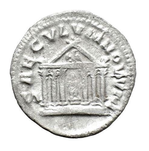 Kommission-Volusianus mit Trebonianus Gallus-Antoninian-Tempel-rar
